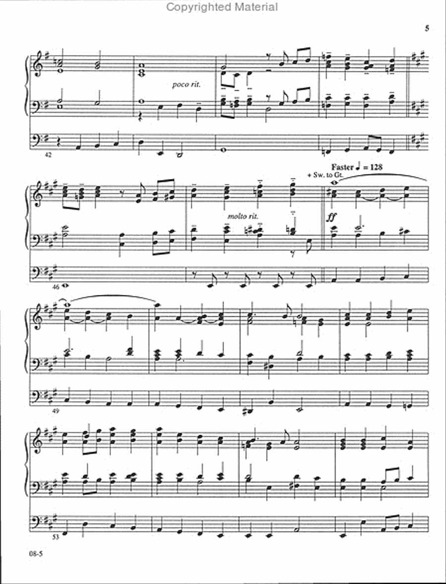 Jubilant Procession Jubilant Procession Organ Solo scores gallery preview page 5