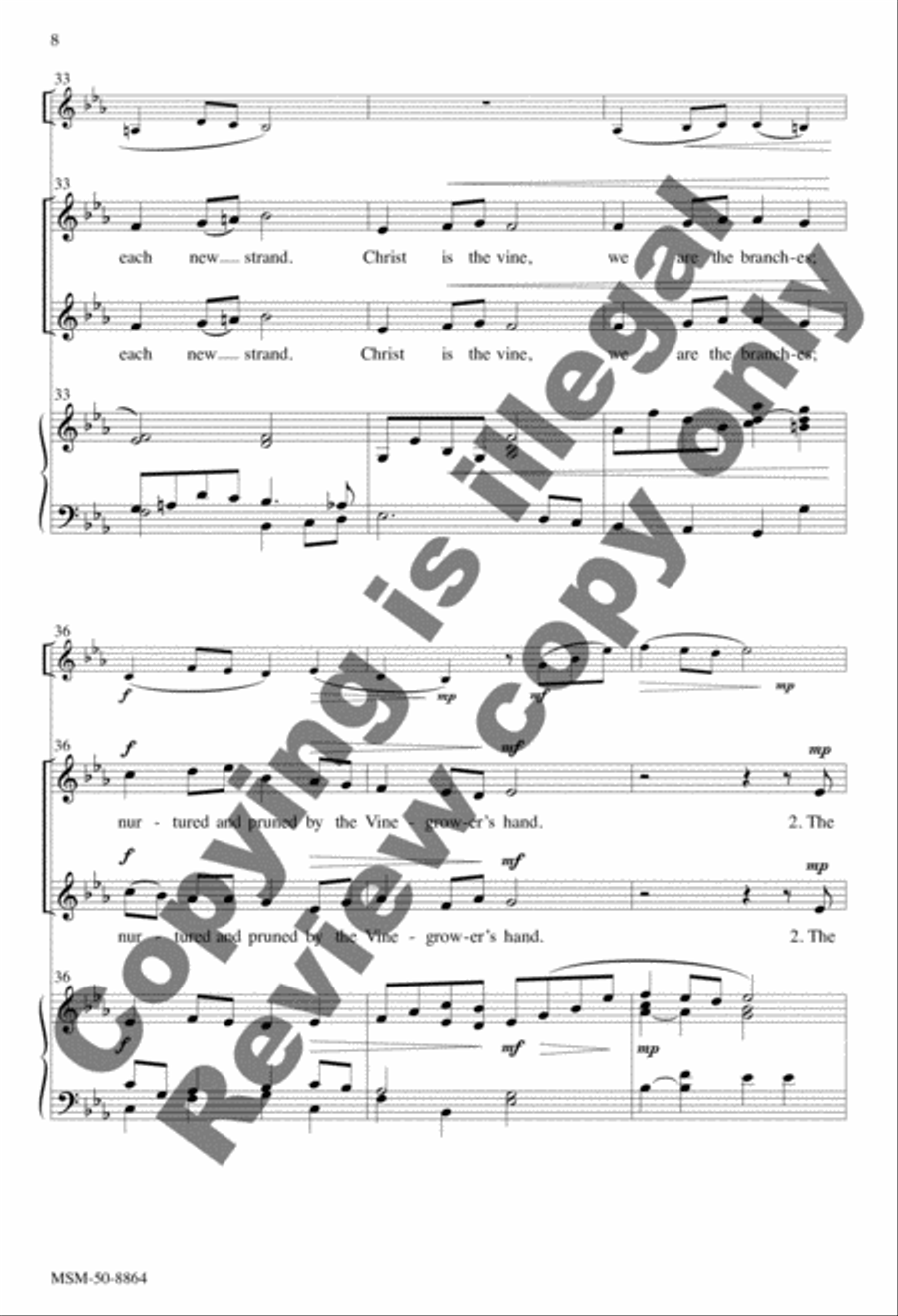 Christ Is the Vine 2-Part scores gallery preview page 8