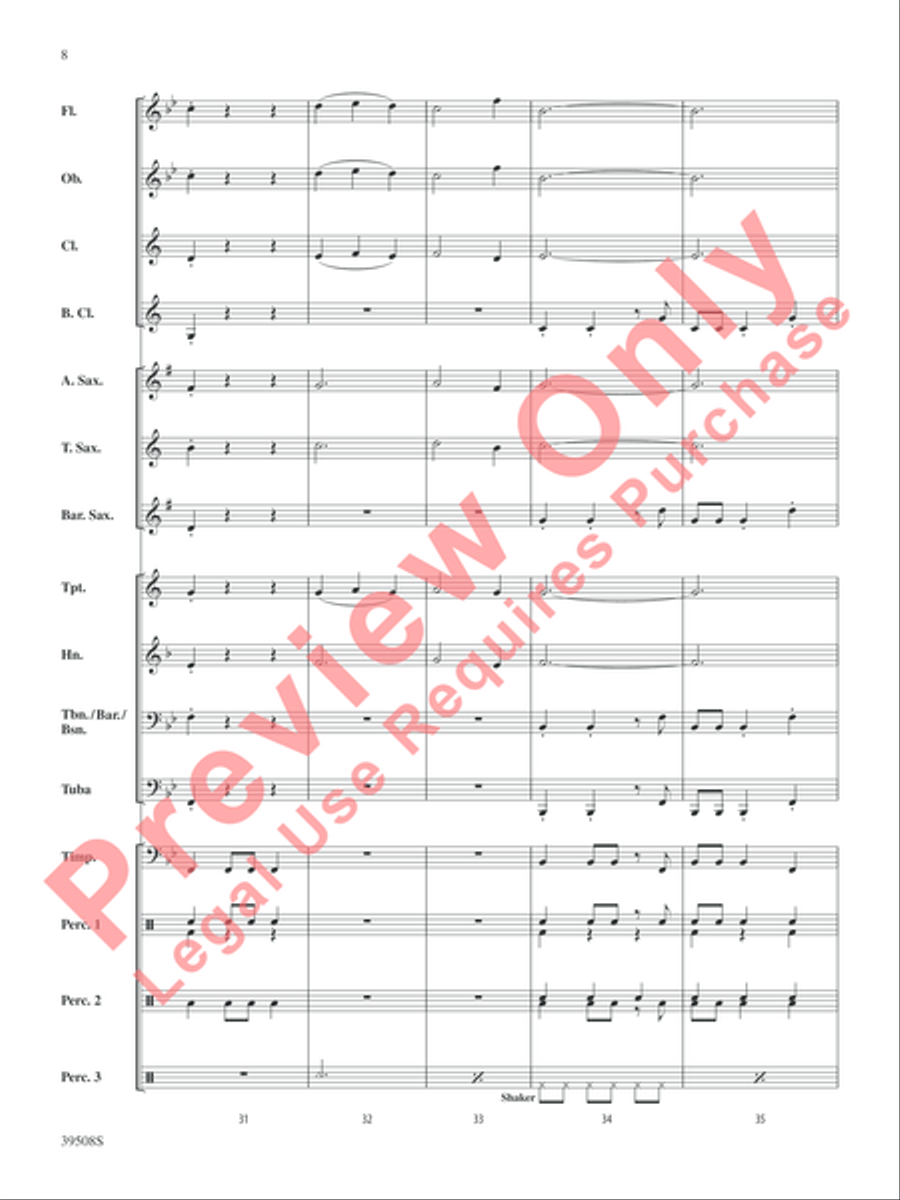 Bring Your Drums, Jeanette, Isabella Concert Band scores gallery preview page 9