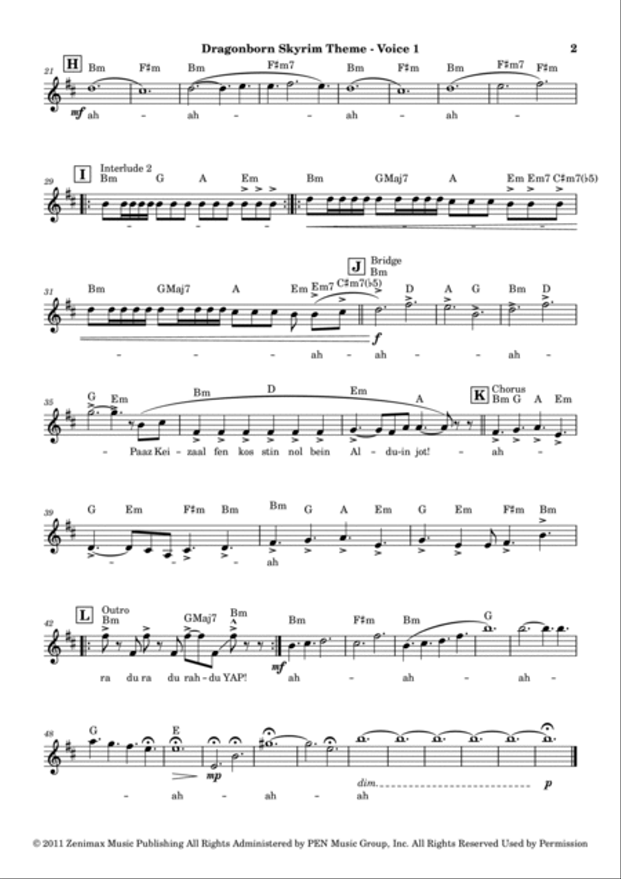 Dragonborn (skyrim Theme) String Quartet scores gallery preview page 5