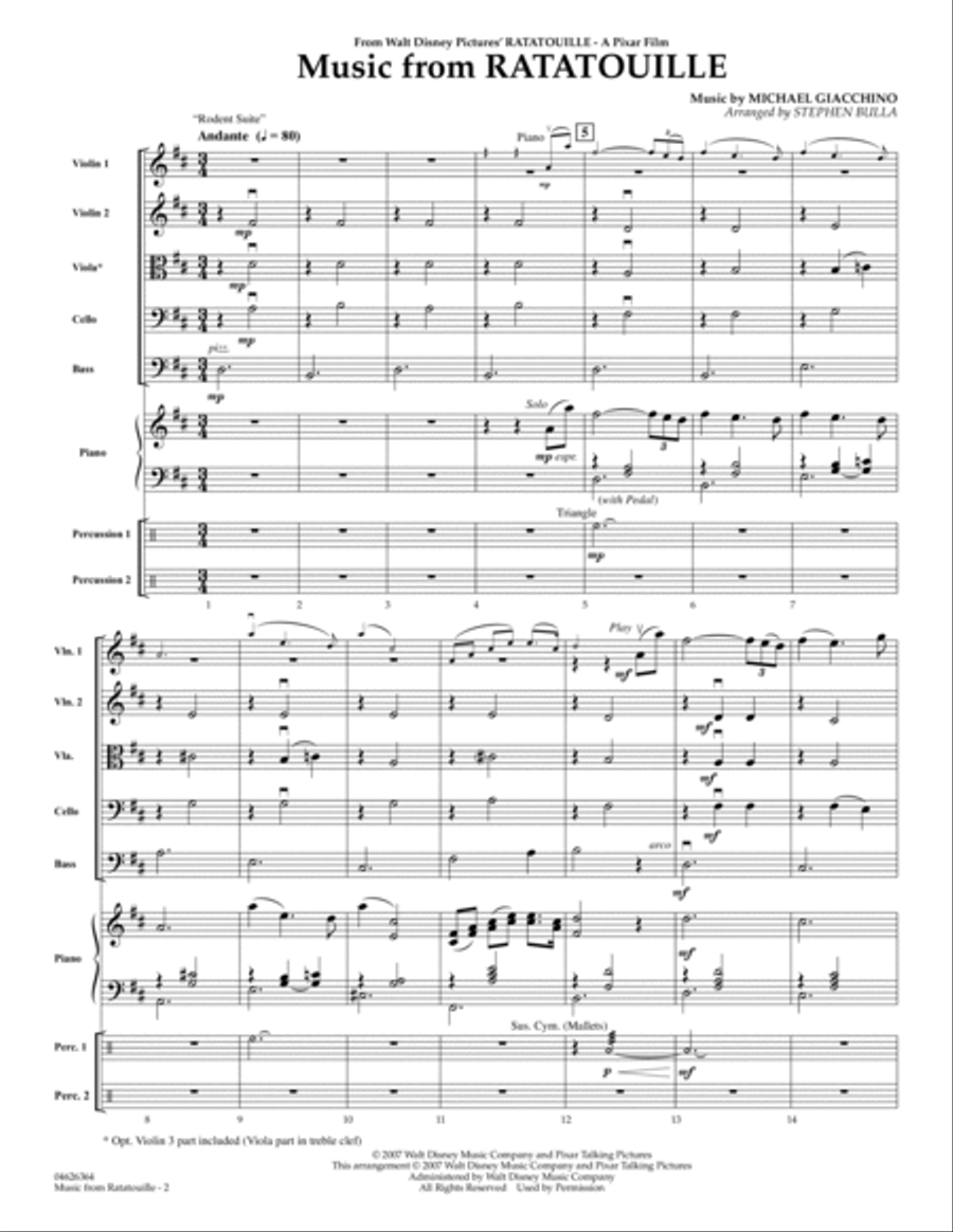 Music from Ratatouille - Full Score