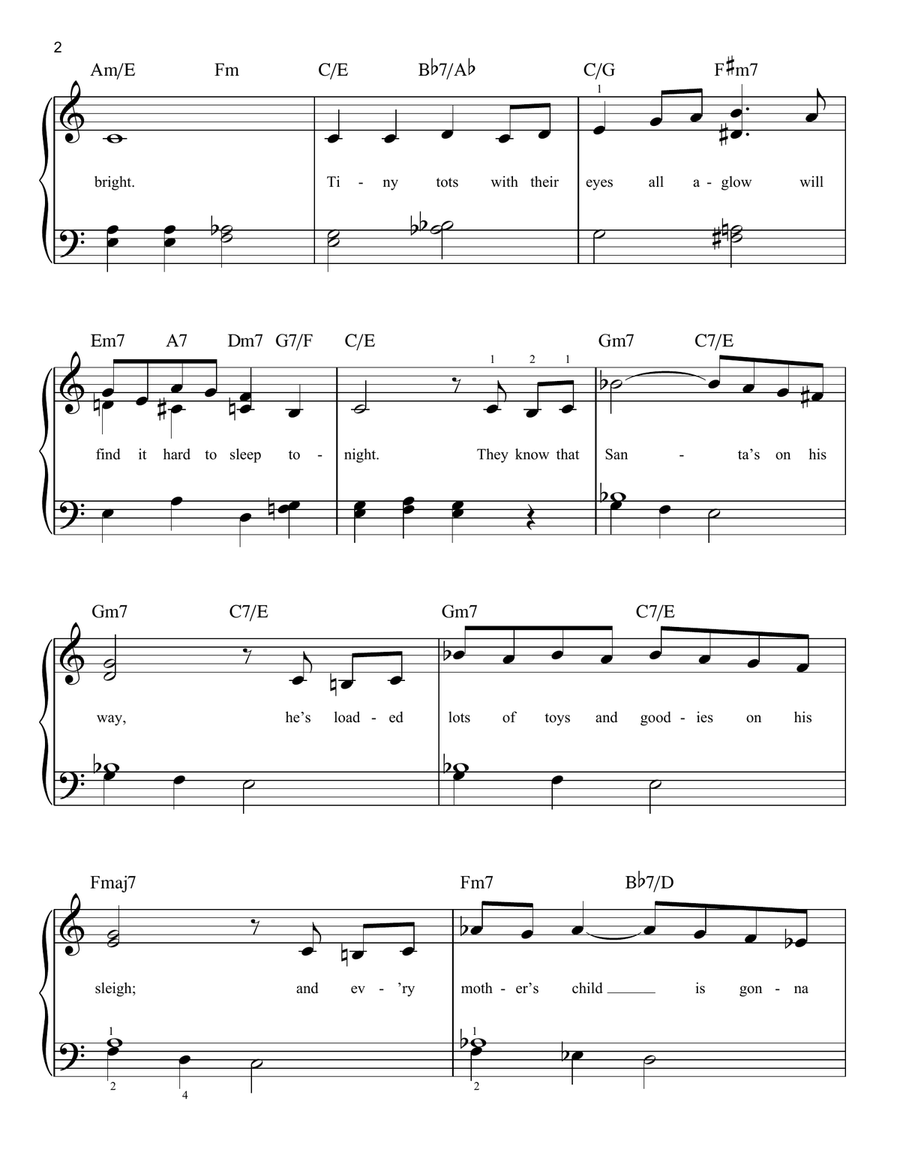 The Christmas Song (Chestnuts Roasting On An Open Fire) Easy Piano scores gallery preview page 2