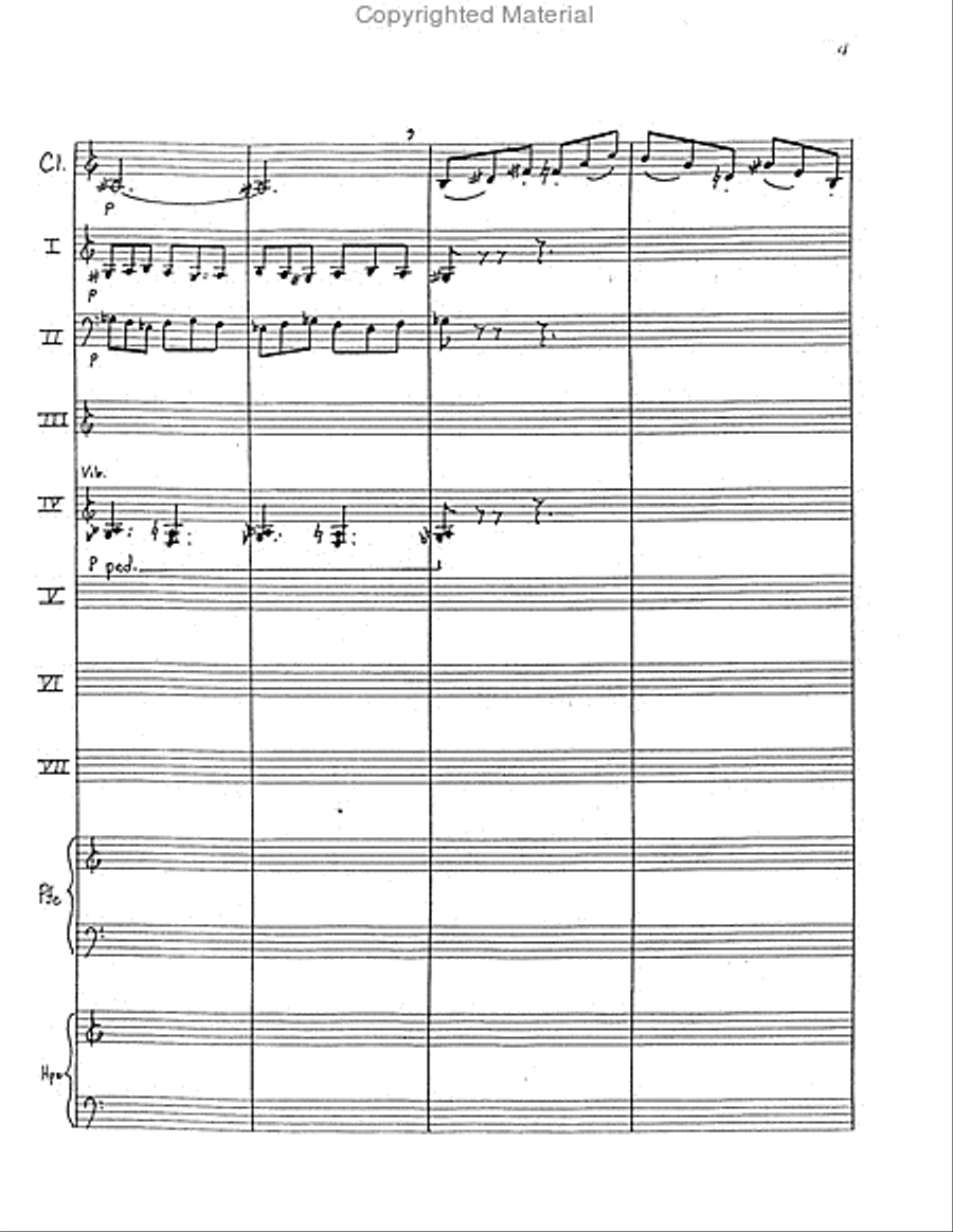 Five Pieces for Clarinet & Percussion Orchestra Percussion Ensemble scores gallery preview page 5
