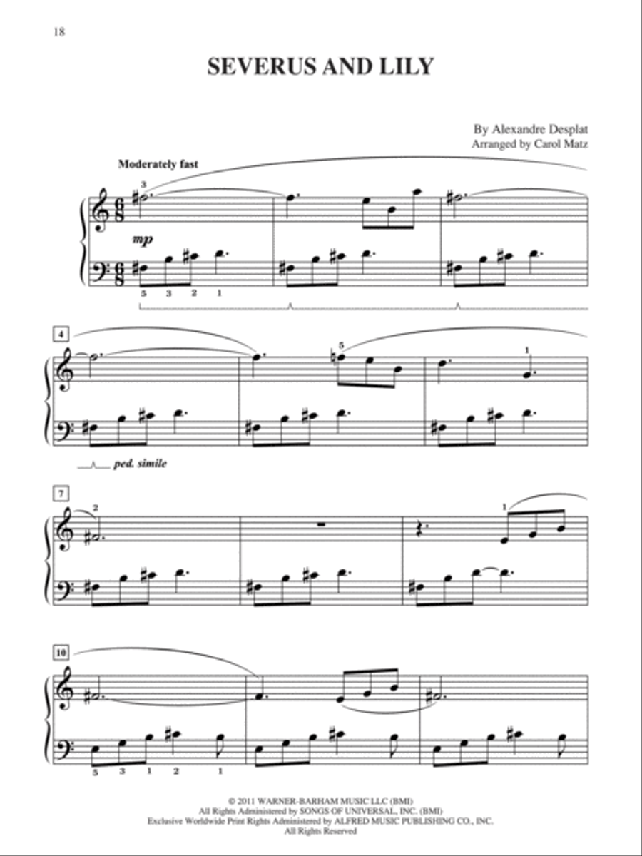 Harry Potter and the Deathly Hallows, Part 2 Easy Piano scores gallery preview page 4
