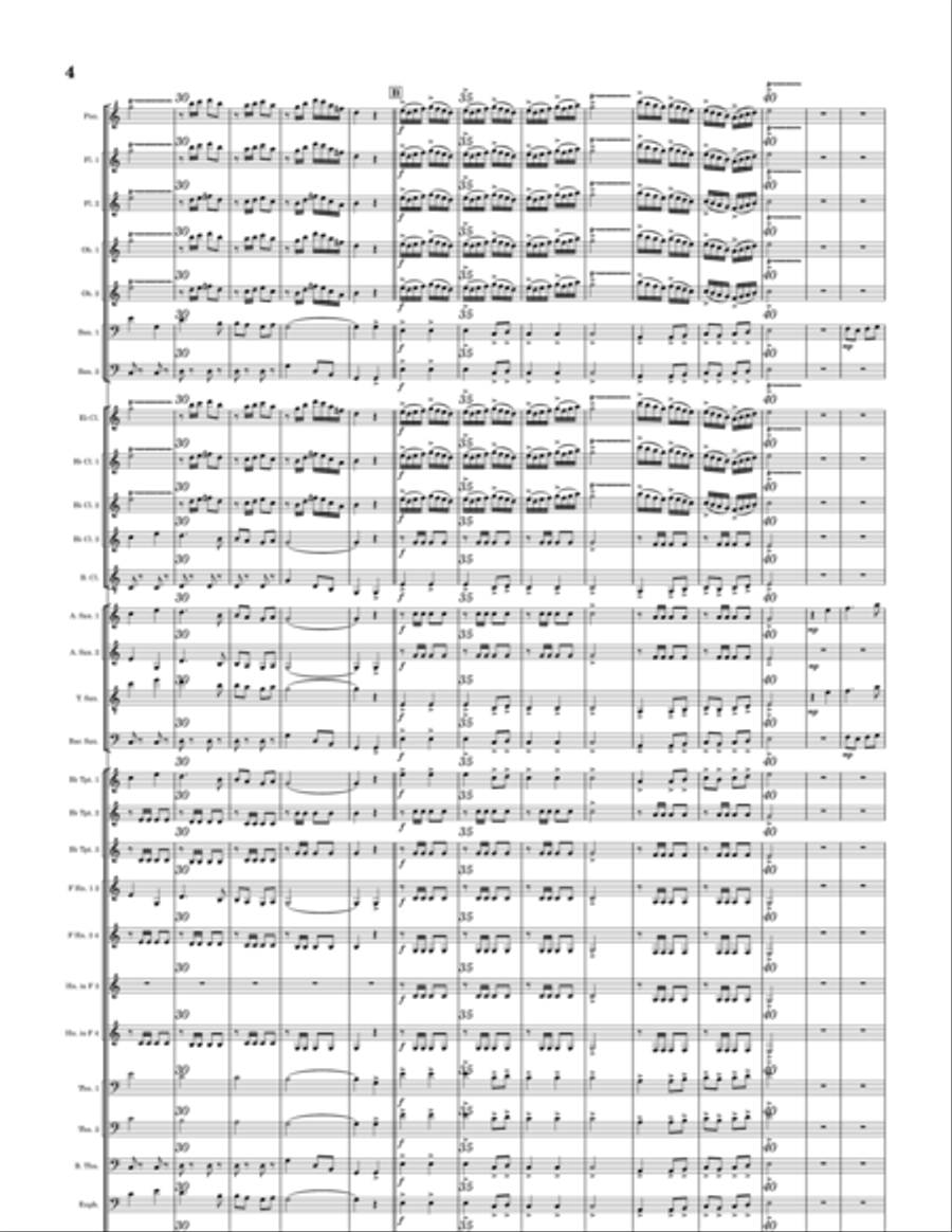 Quick March 'Beltane Fantasia' Concert Band scores gallery preview page 4