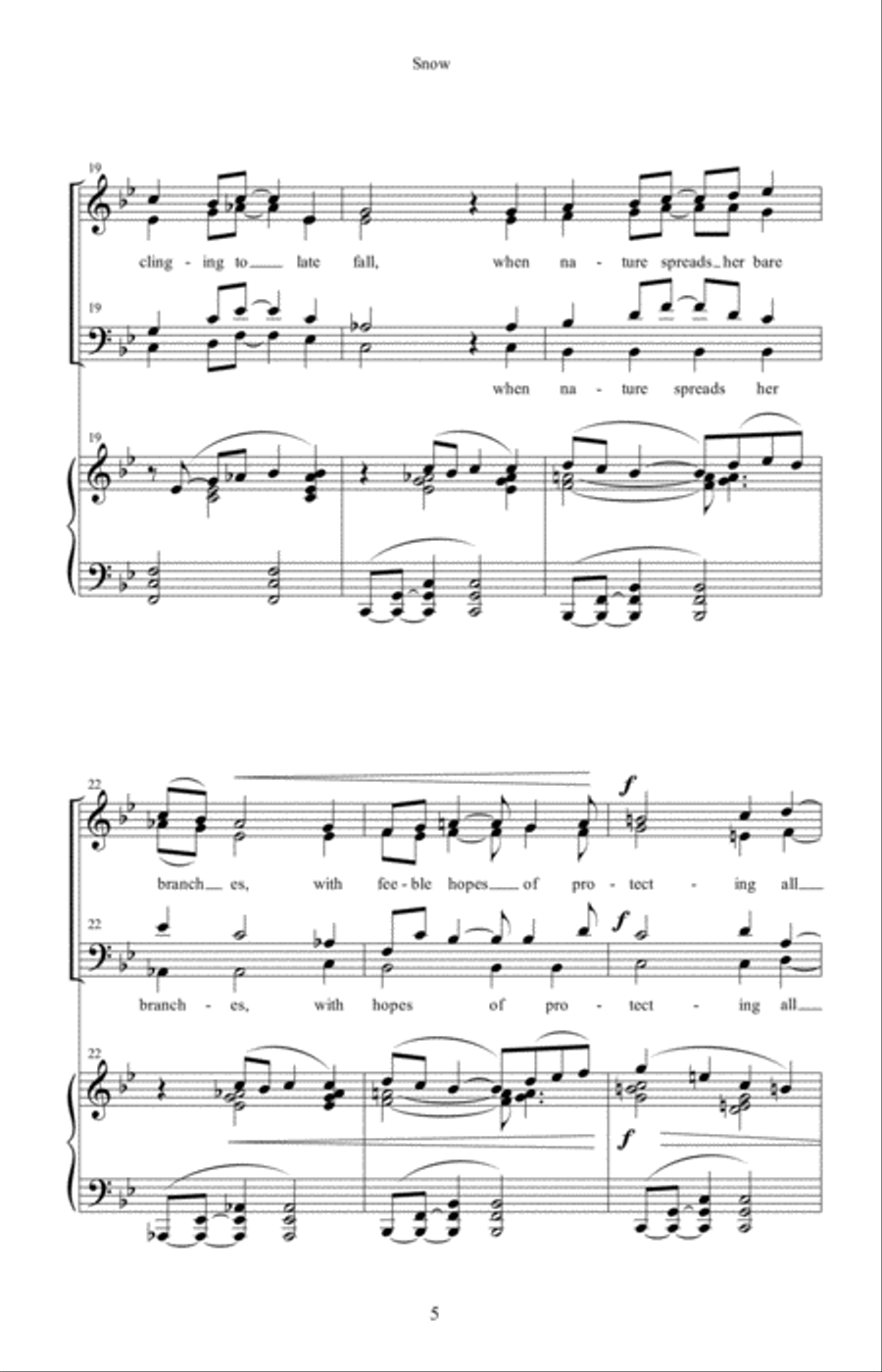 Snow Snow 4-Part scores gallery preview page 5