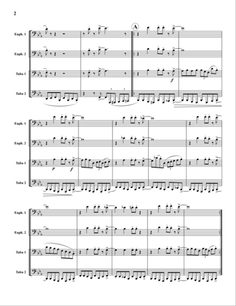Two Jazz Quartets Jazz Ensemble scores gallery preview page 2