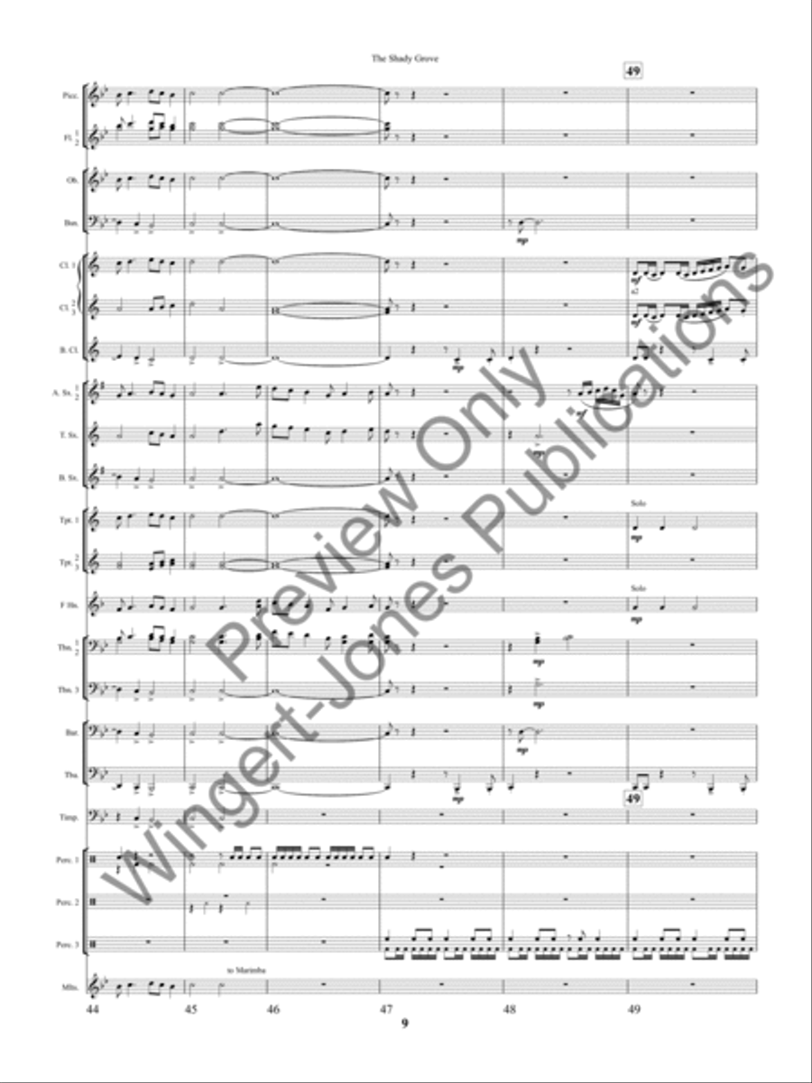 The Shady Grove Concert Band scores gallery preview page 12