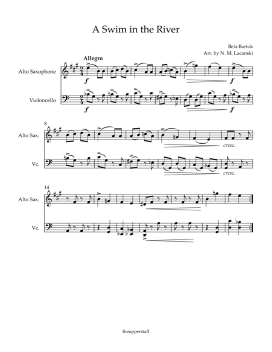 A Swim in the River Alto Saxophone scores gallery preview page 2