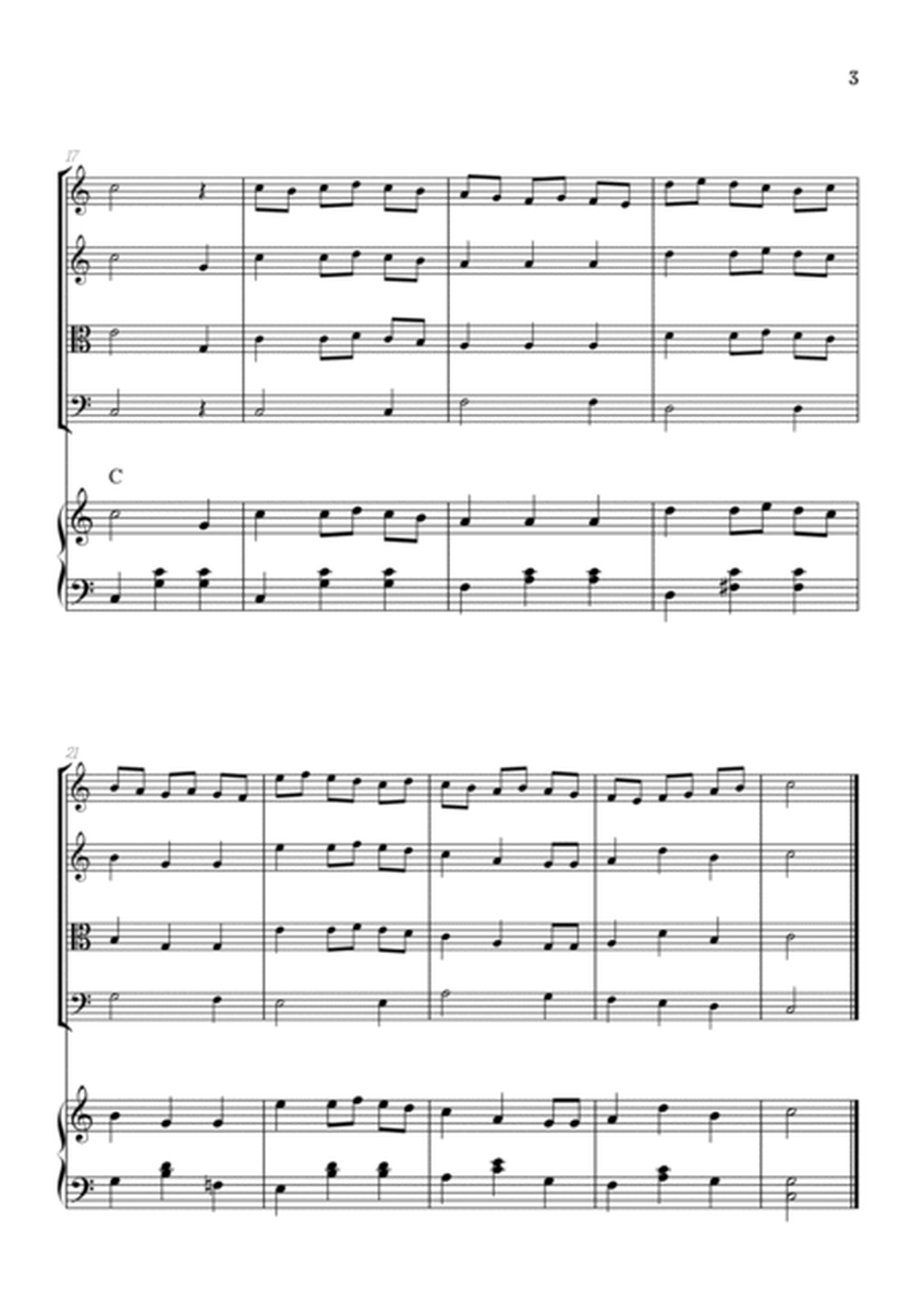 We Wish You a Merry Christmas for String Quartet & Piano • Christmas sheet music w/ chords