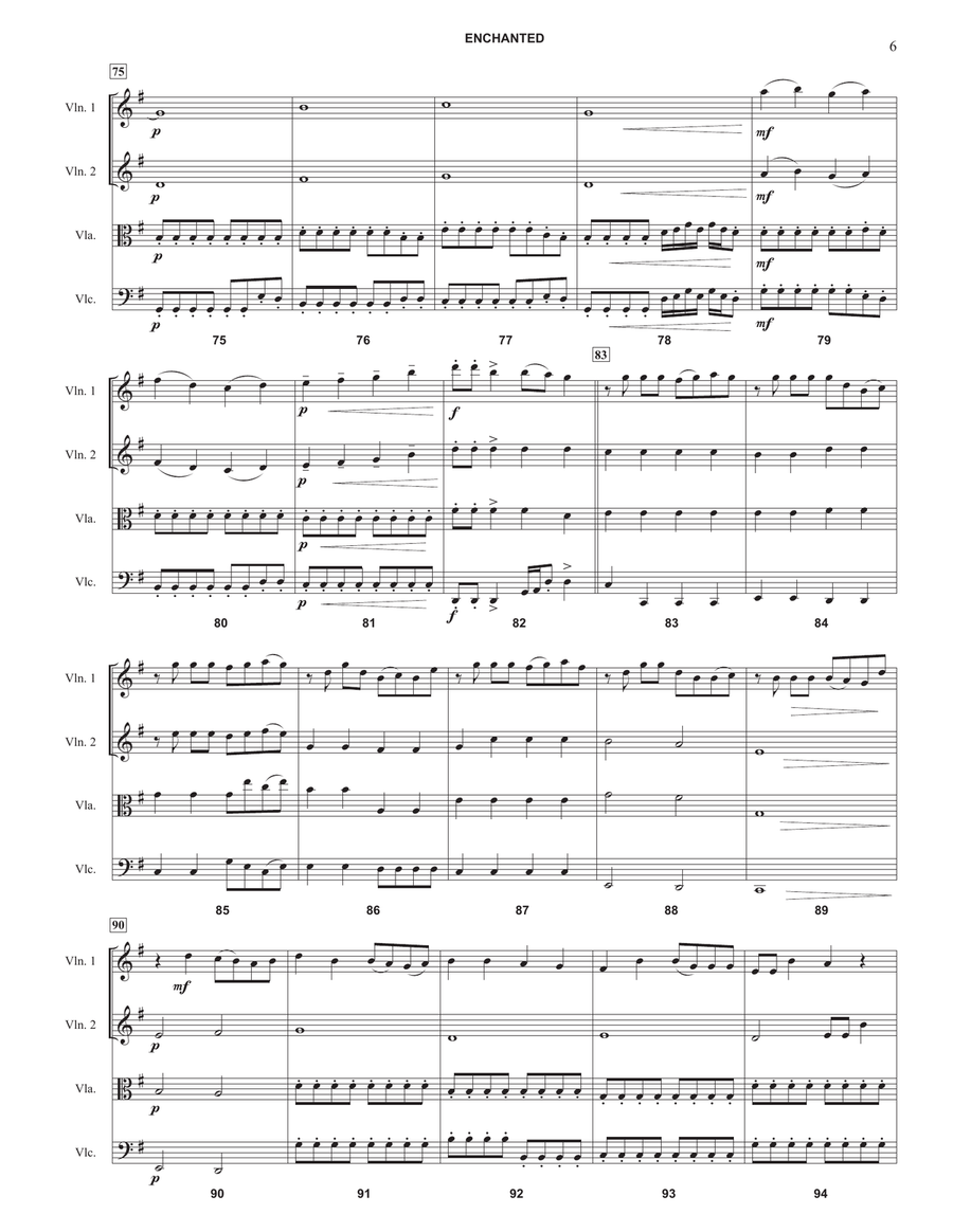 Enchanted String Quartet scores gallery preview page 6