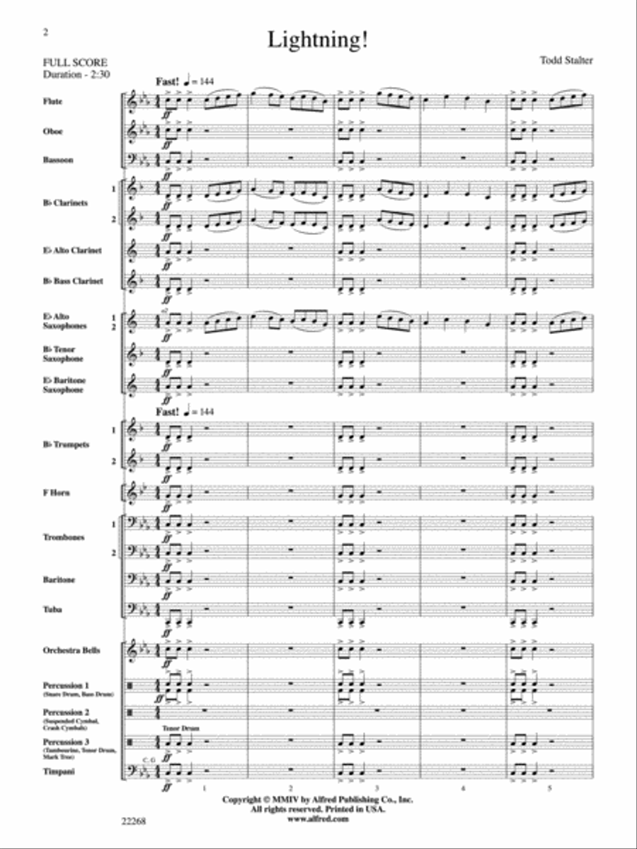 Lightning! Concert Band scores gallery preview page 2