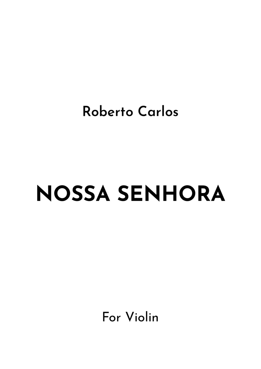 Nossa Senhora Nossa Senhora Violin Solo scores gallery preview page 1
