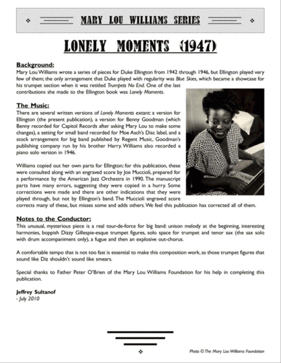 Lonely Moments Big Band scores gallery preview page 3