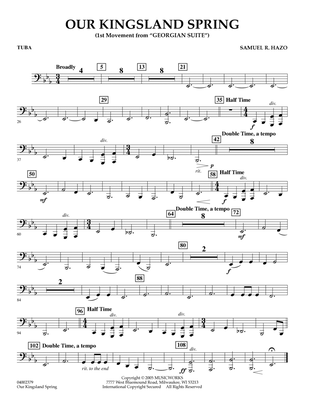 Our Kingsland Spring (Movement I of "Georgian Suite") - Tuba
