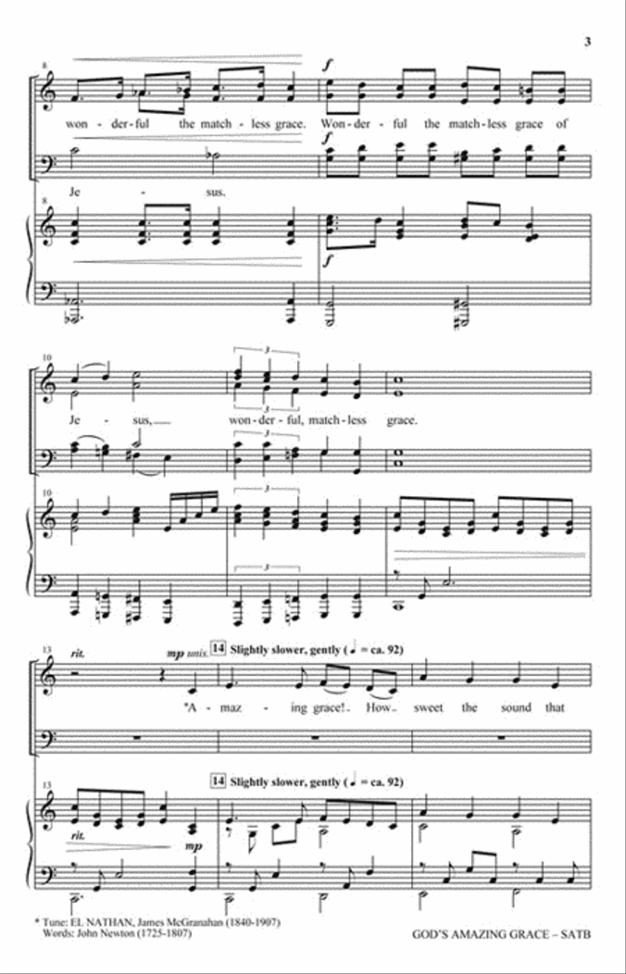 God's Amazing Grace God's Amazing Grace 4-Part scores gallery preview page 3