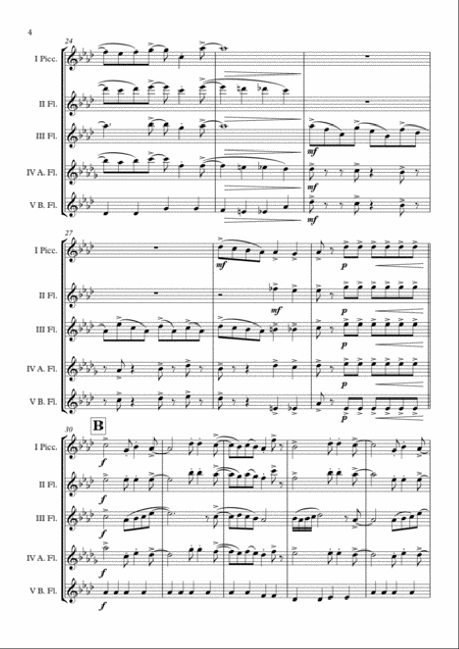 Macgyver - Theme Flute Choir scores gallery preview page 5