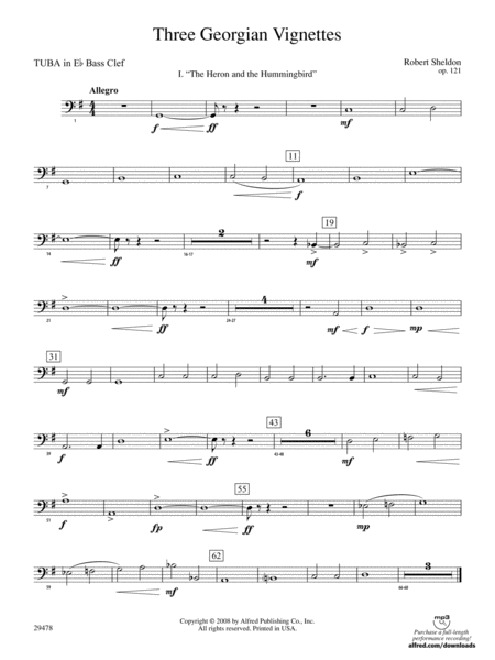 Three Georgian Vignettes: (wp) E-flat Tuba B.C.