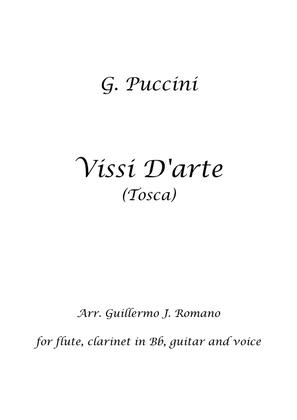 Book cover for Vissi D'arte (Tosca) - G. Puccini - flauta, clarinete en Bb, guitarra y voz