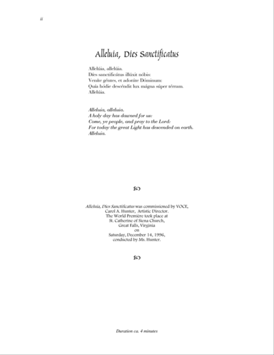 Alleluia, Dies Sanctificatus Divisi scores gallery preview page 2