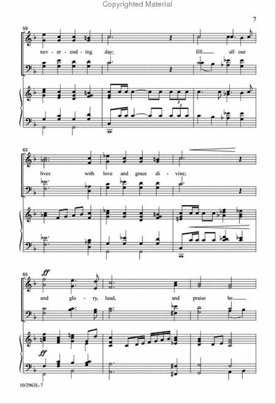 God of the Ages Whose Almighty Hand 4-Part scores gallery preview page 8