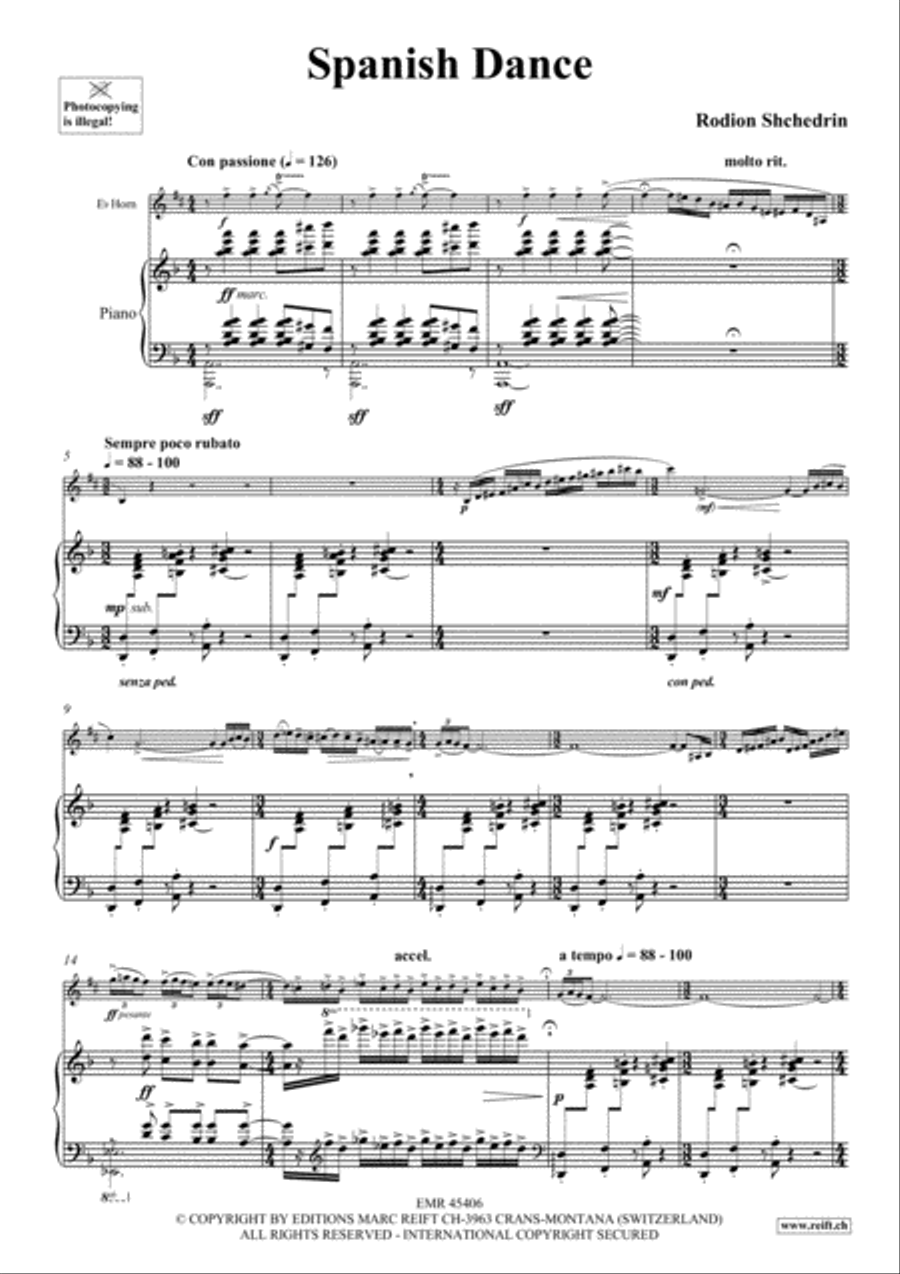 Spanish Dance Horn scores gallery preview page 4