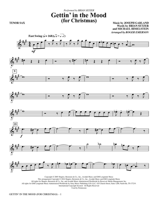 Gettin' in the Mood (For Christmas) (arr. Roger Emerson) - Tenor Sax