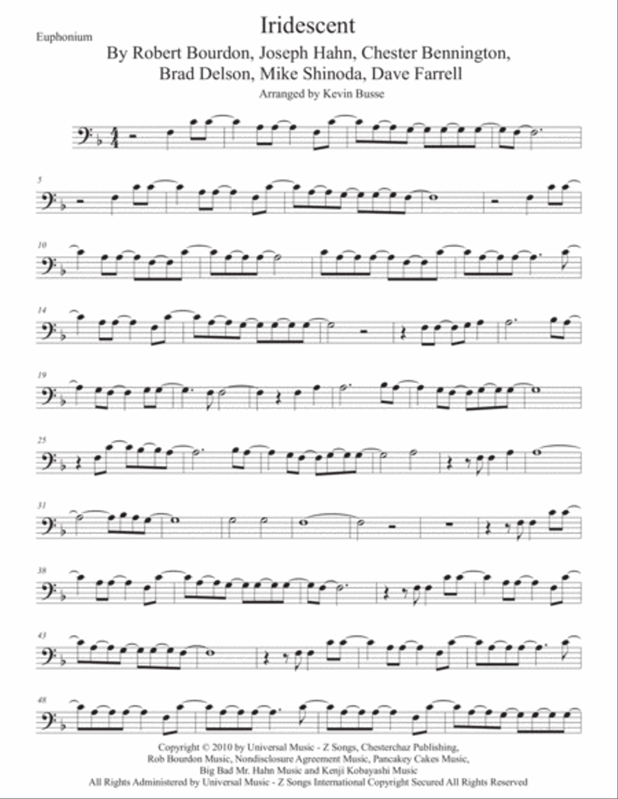 Iridescent Iridescent Euphonium scores gallery preview page 1