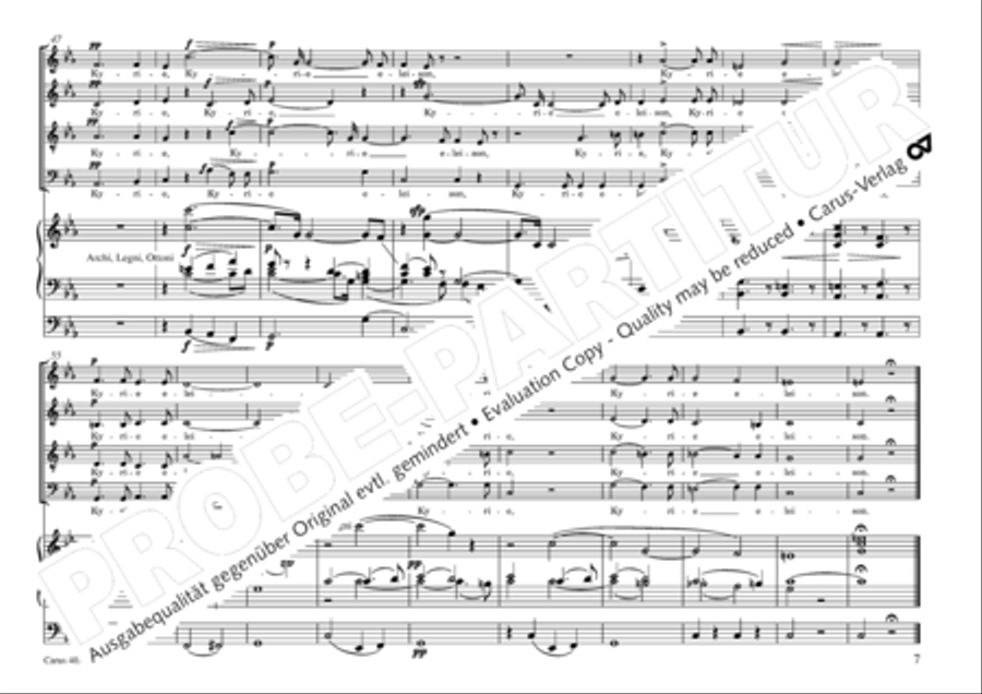 Missa sacra C Minor 4-Part scores gallery preview page 8