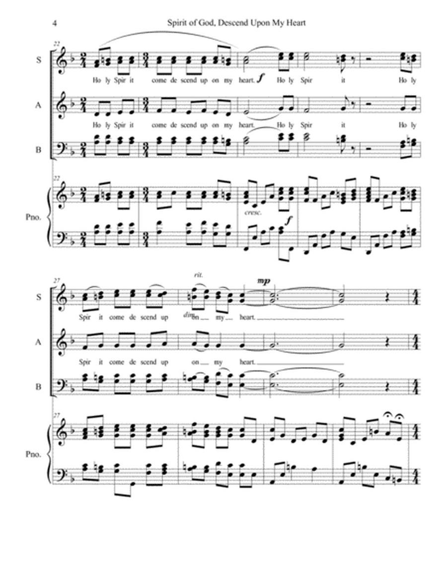 Spirit of God, Descend Upon My Heart SATB REVISED Edition