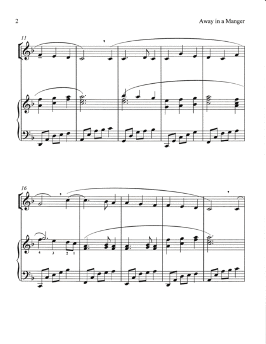 Away In A Manger Away In A Manger Flute Solo scores gallery preview page 3