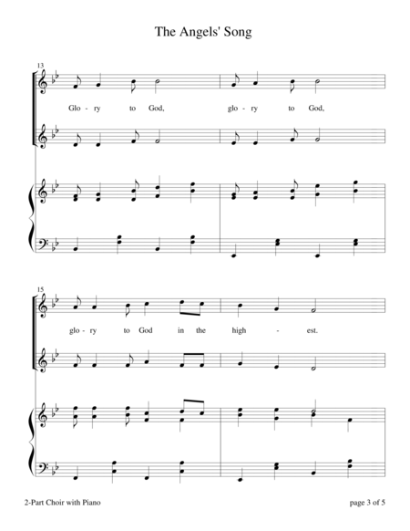 The Angels' Song (2-Part Choir, B-flat Major) image number null