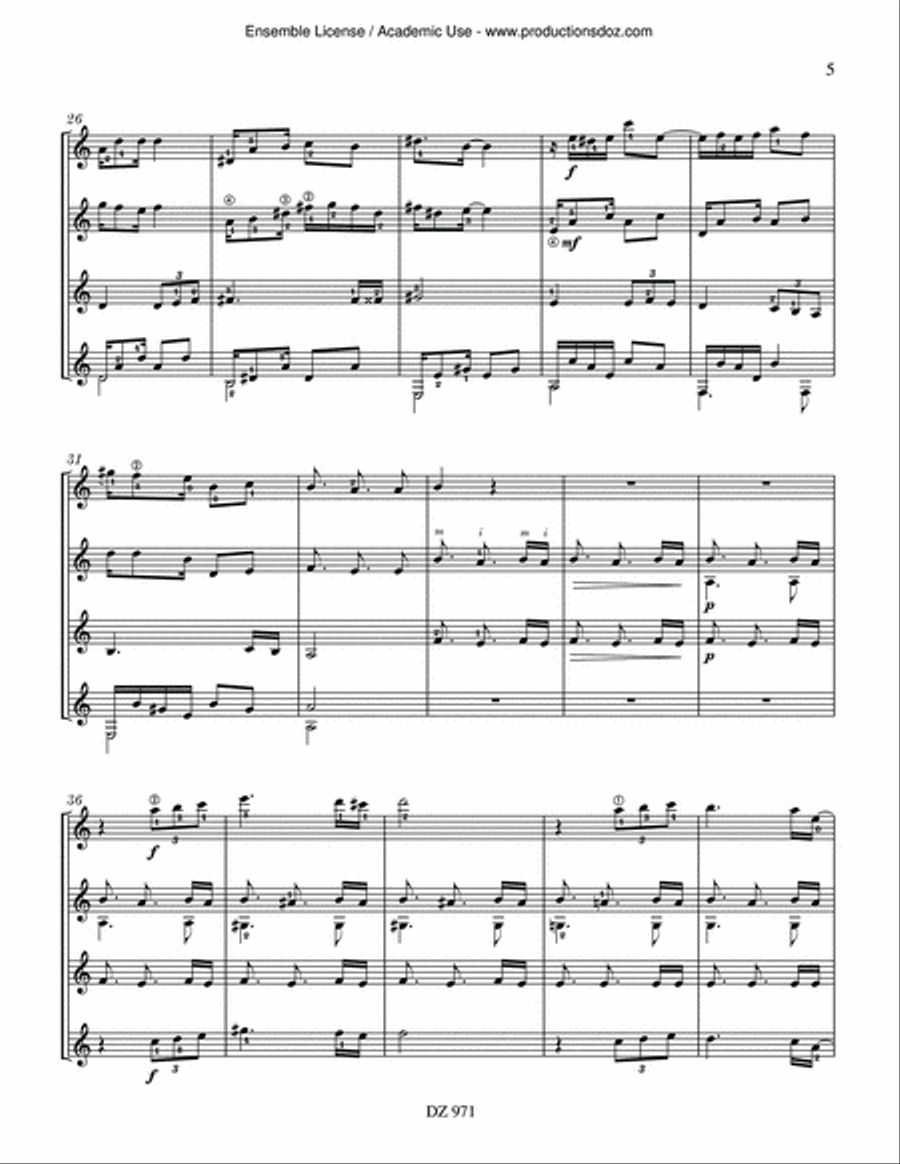 Couleur milonga Guitar Ensemble scores gallery preview page 5