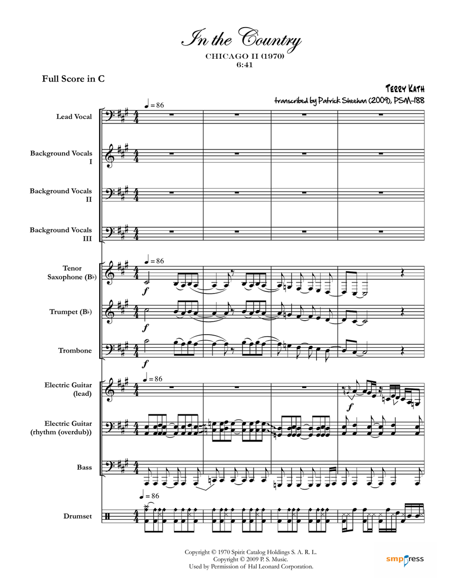 In The Country Small Ensemble scores gallery preview page 1