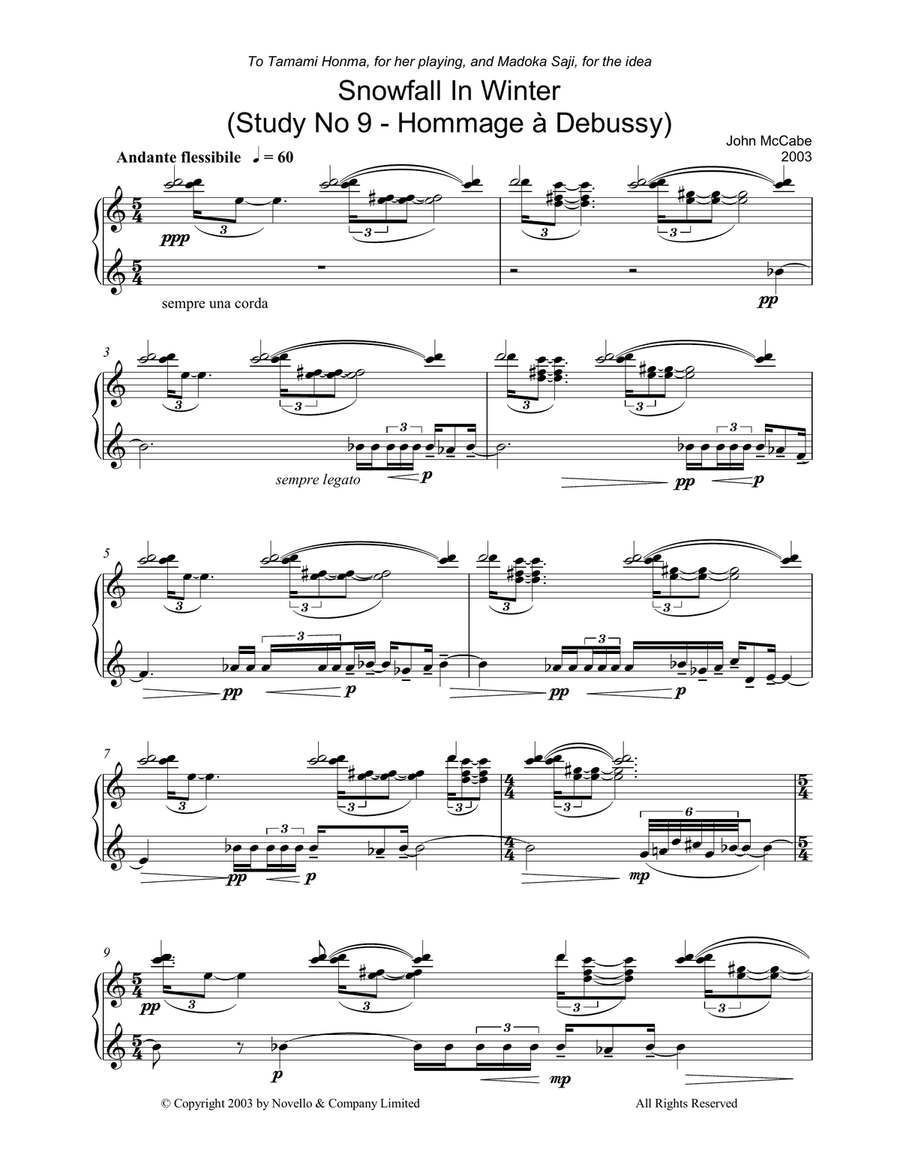 Snowfall In Winter (Study No 9 - Hommage a Debussy) Piano Method scores gallery preview page 1