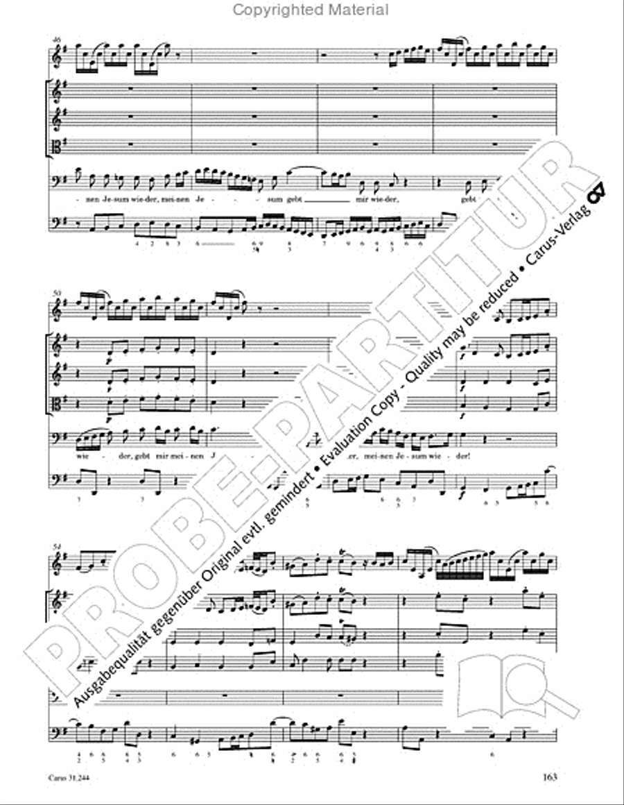 St. Matthew Passion (Matthaus-Passion) 4-Part scores gallery preview page 165