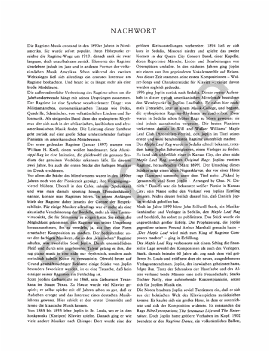 Ragtimes for Piano Piano scores gallery preview page 10