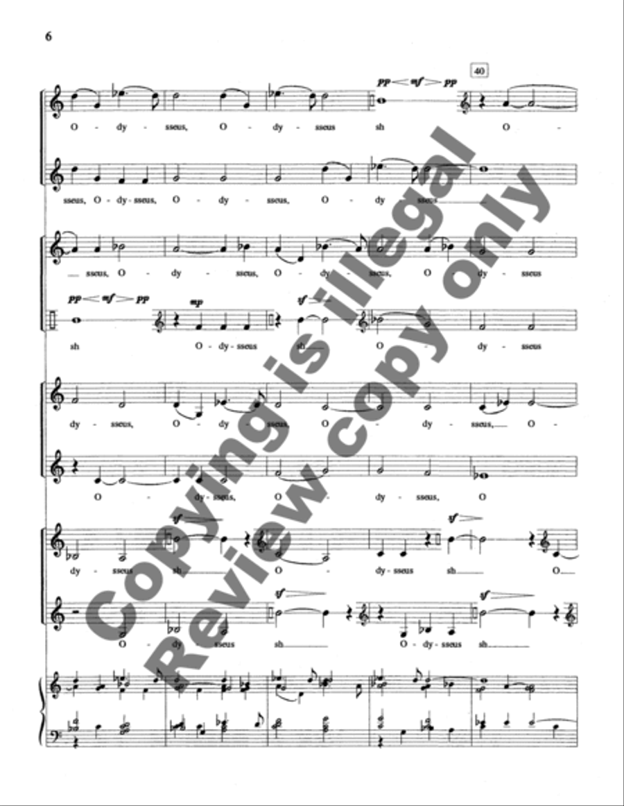 Odysseus and the Sirens Women's Choir scores gallery preview page 13