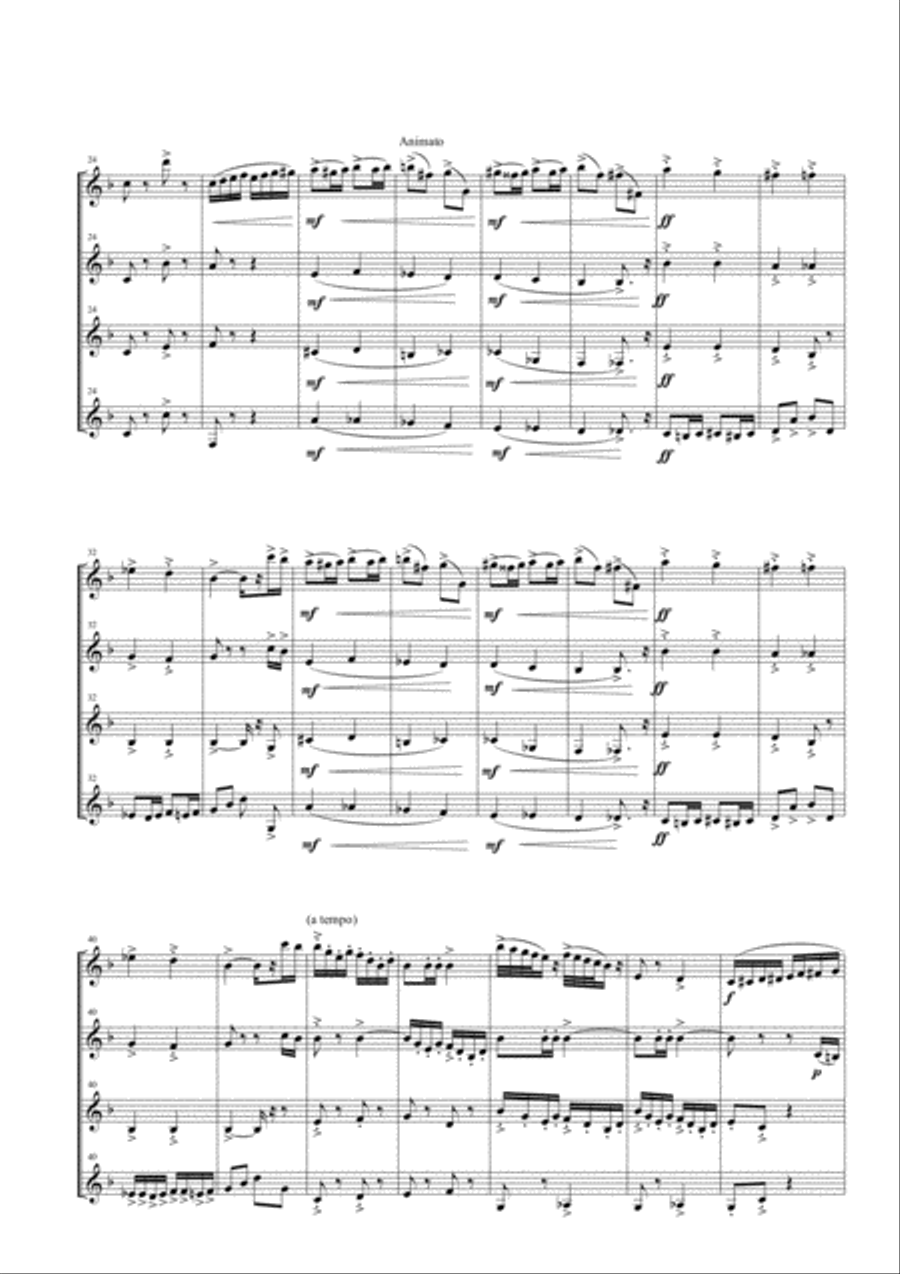 Pomp and Circumstance March No. 1 for Clarinet Quartet Clarinet Quartet scores gallery preview page 2