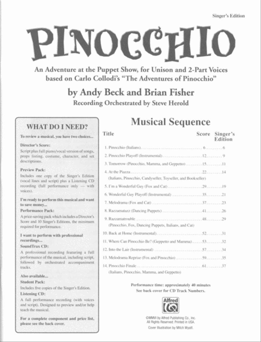 Pinocchio - Performance Pack Choir scores gallery preview page 2
