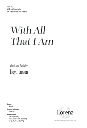 Book cover for With All That I Am