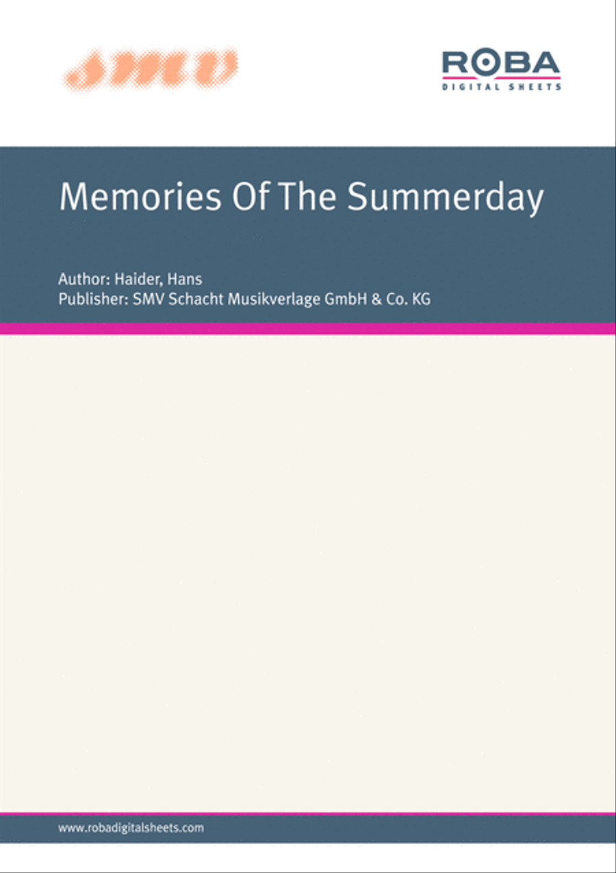 Memories Of The Summerday Guitar scores gallery preview page 1