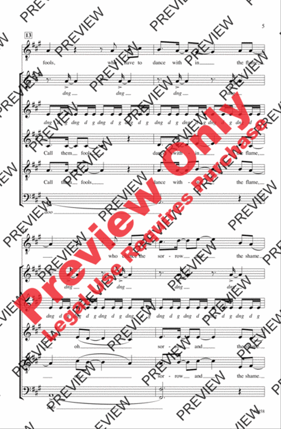 Standing Outside the Fire 4-Part scores gallery preview page 5
