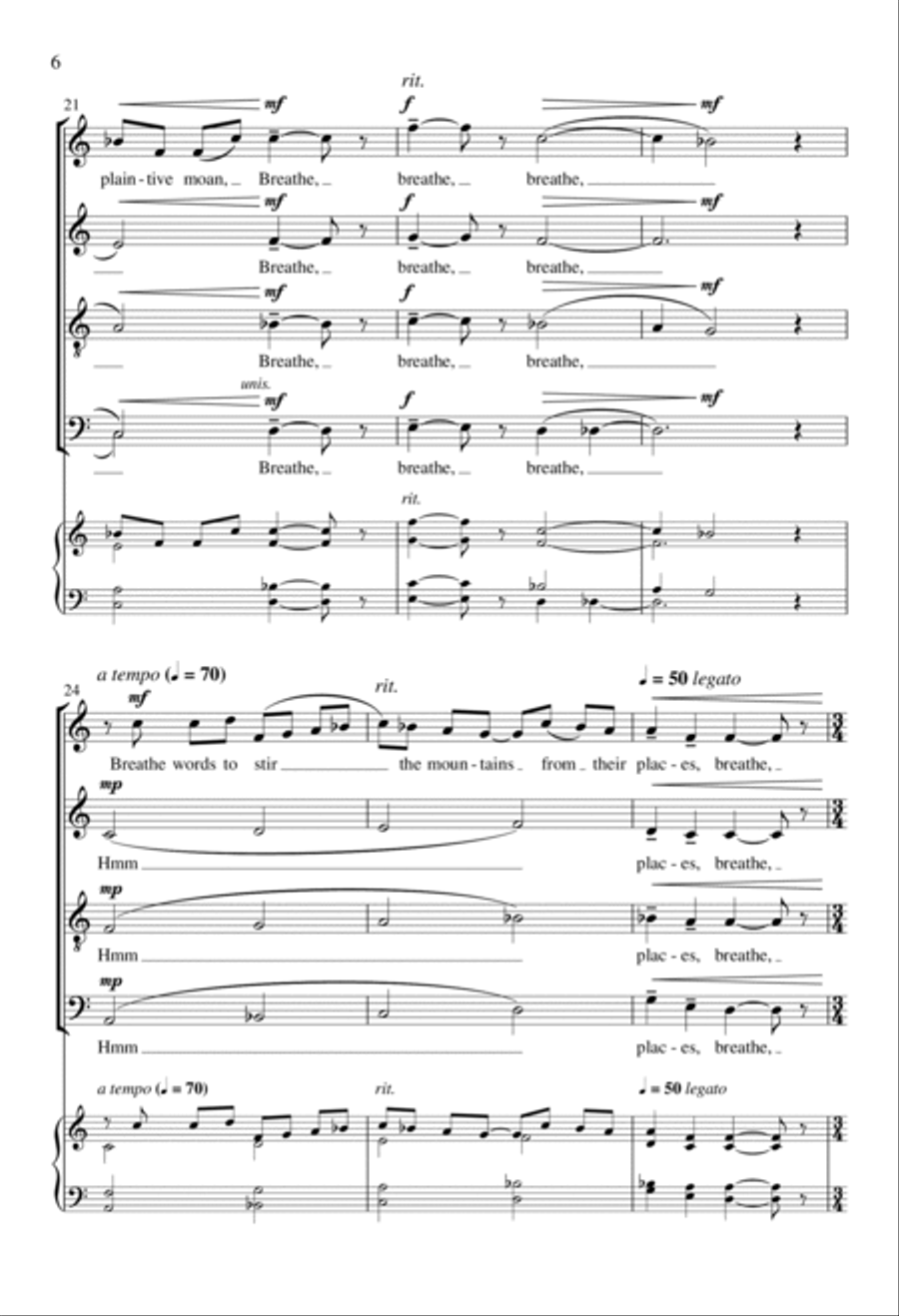 Breathe 4-Part scores gallery preview page 6