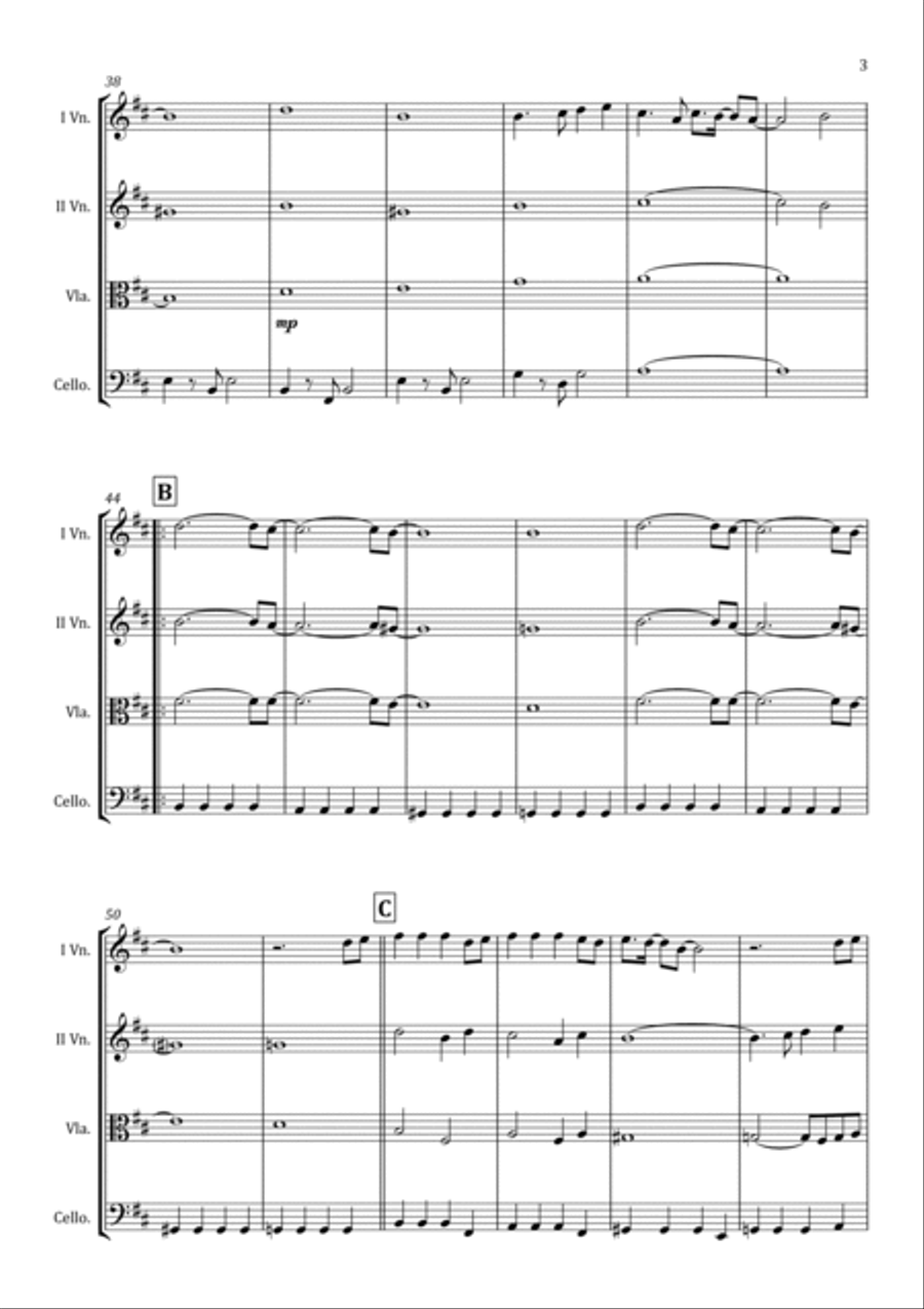 La Casa De Papel (my Life Is Going On) String Quartet scores gallery preview page 3