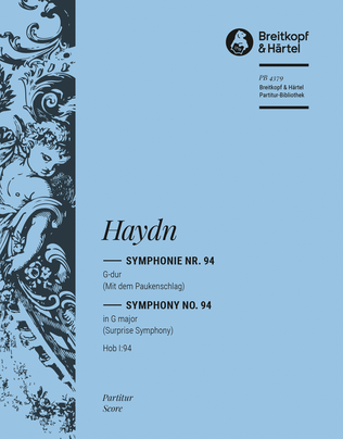 Book cover for Symphony No. 94 in G major Hob I:94