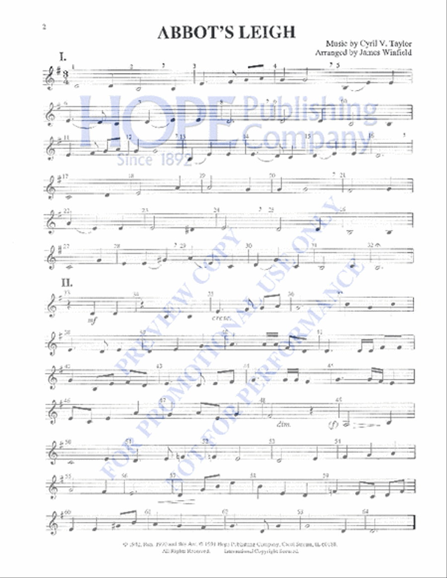 Brass Accompaniments for Hymnsinging Horn scores gallery preview page 2