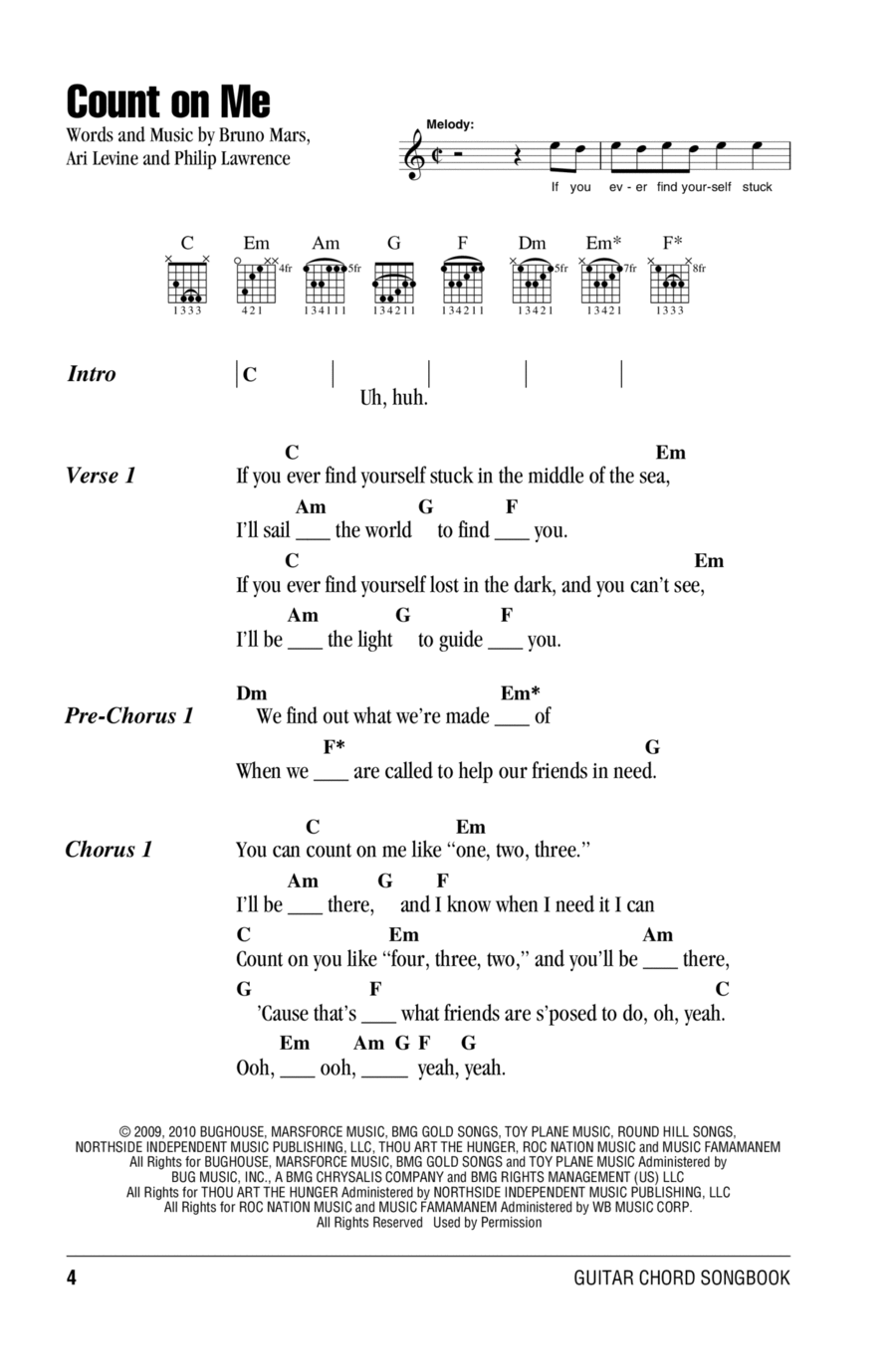 Count On Me Acoustic Guitar scores gallery preview page 1