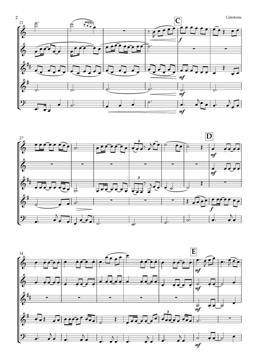Caledonia Woodwind Quintet scores gallery preview page 2