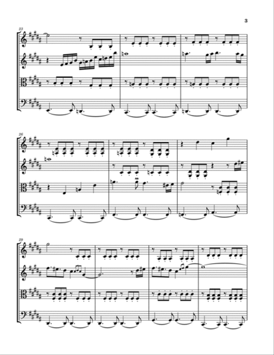 Wii Sports String Quartet scores gallery preview page 3